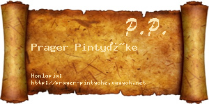 Prager Pintyőke névjegykártya